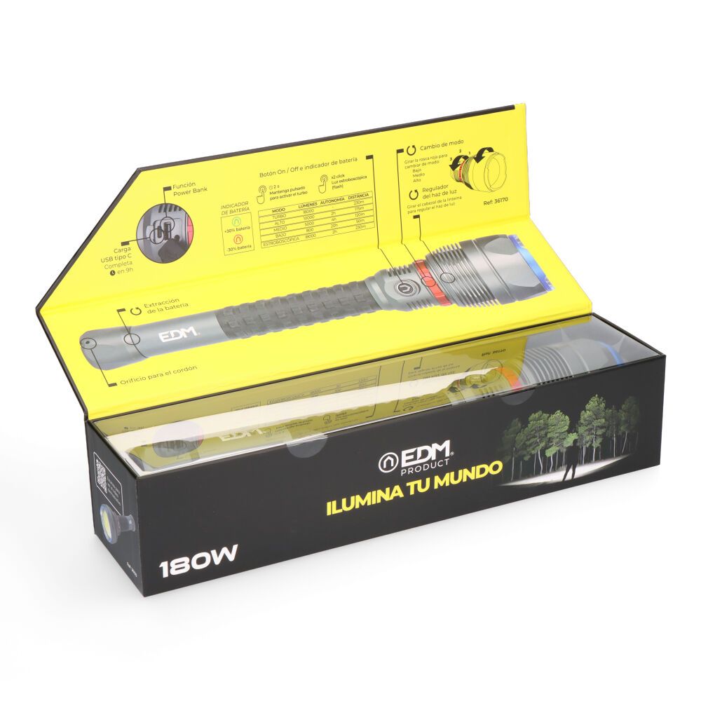 LINTERNA LED DE LARGO ALCANCE 18000 lm - Imagen 9
