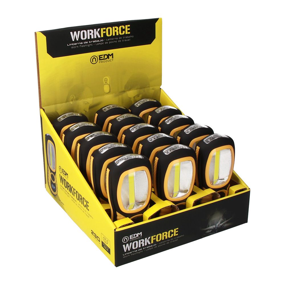LINTERNA LED XL WORK FORCE, DOBLE FUNCIÓN CON GANCHO + IMAN 3 x AAA (PILAS INCLUIDAS) - Imagen 6