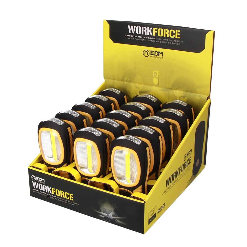 LINTERNA LED XL WORK FORCE, DOBLE FUNCIÓN CON GANCHO + IMAN 3 x AAA (PILAS INCLUIDAS) - Imagen 7