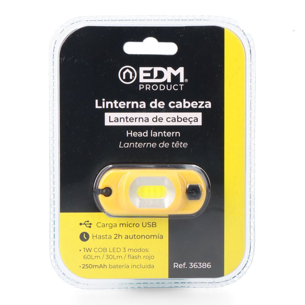 LINTERNA FRONTAL LED RECARGABLE 1W - Imagen 4