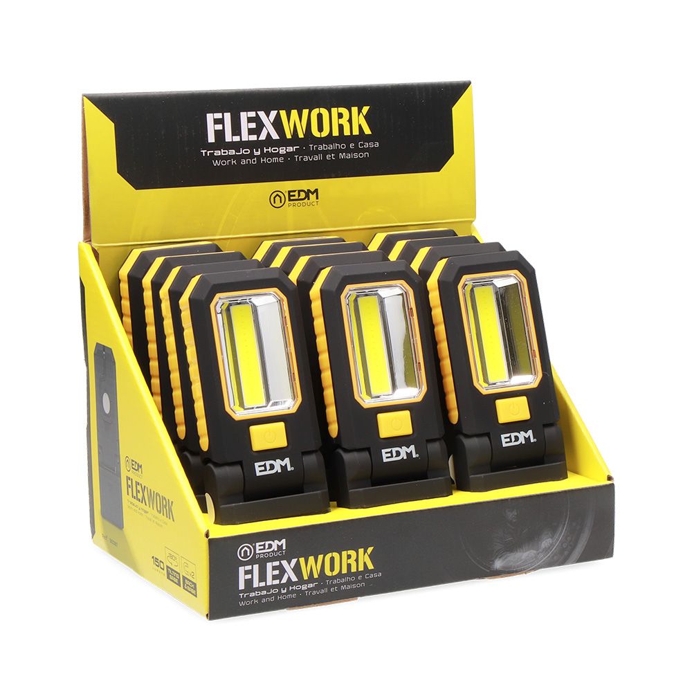 LINTERNA LED XL FLEX WORK 150 lm + 3 MINI LED 7 lm, CON GANCHO + IMAN 3xAAA (INCLUIDAS) - Imagen 5