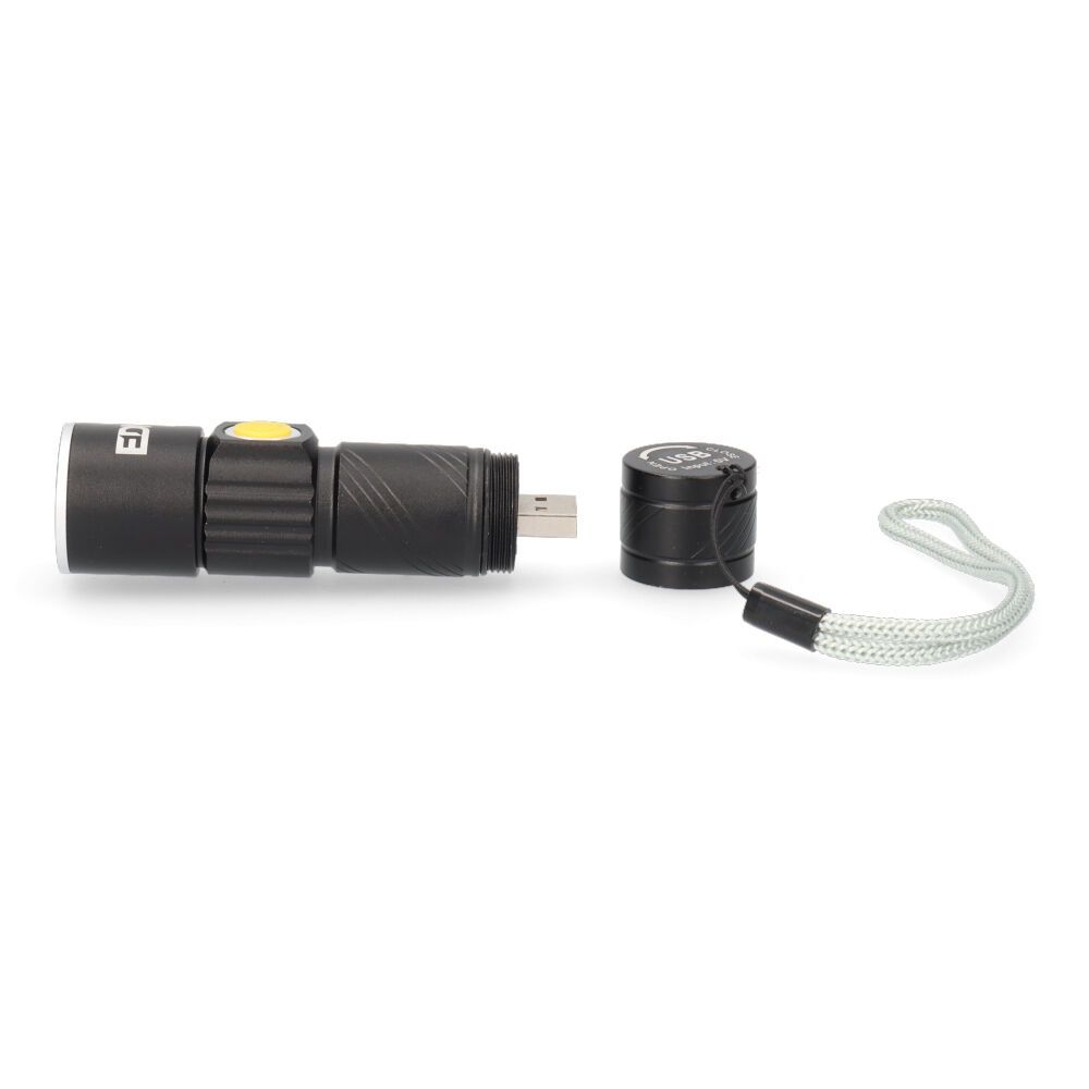 LINTERNA MINI CON ZOOM 1 LED 120Lm/40Lm/ FLASH 9.000K RECARGABLE CON USB. - Imagen 4