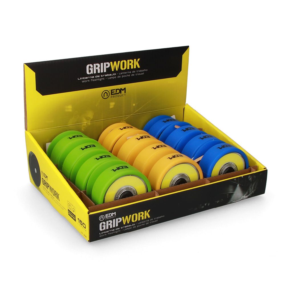 LINTERNA VENTOSA LED XL GRIP WORK COLORES SURTIDOS 3xAAA (INCLUIDAS) - Imagen 7