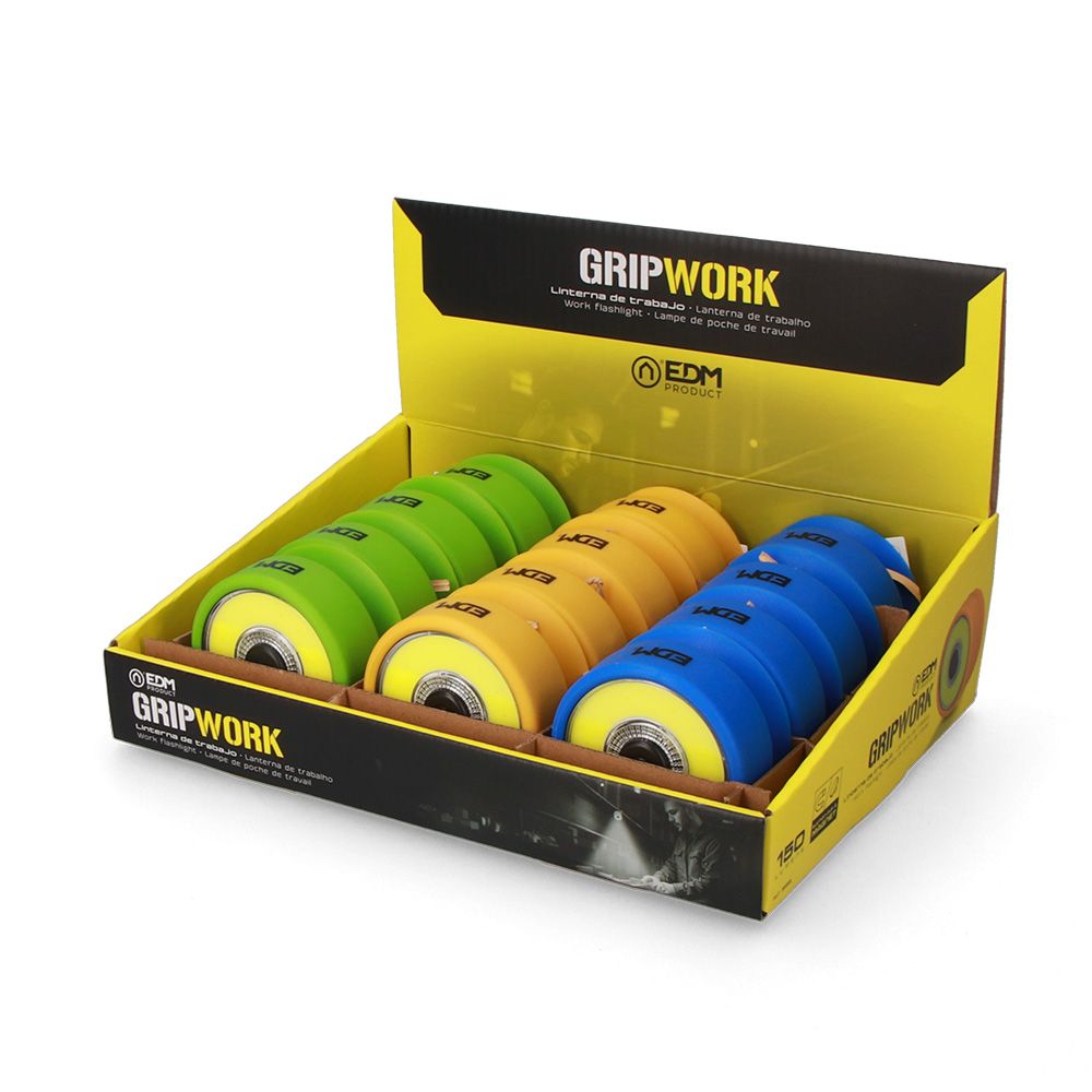 LINTERNA VENTOSA LED XL GRIP WORK COLORES SURTIDOS 3xAAA (INCLUIDAS) - Imagen 8
