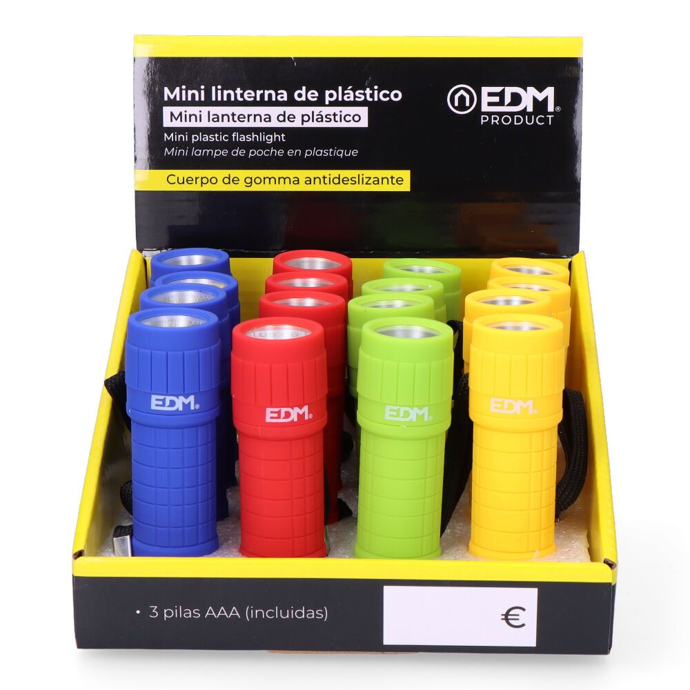 MINI LINTERNA LED COB TRAIL GRIP 60 lm 0,5 W, 3xAAA INCLUIDAS, COLORES SURTIDOS, Ø30 x 96 mm - Imagen 3