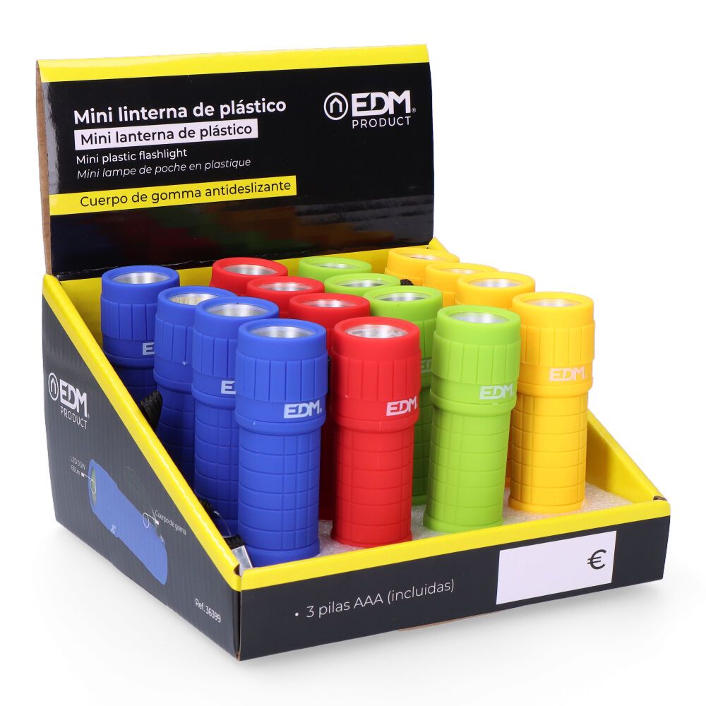 MINI LINTERNA LED COB TRAIL GRIP 60 lm 0,5 W, 3xAAA INCLUIDAS, COLORES SURTIDOS, Ø30 x 96 mm - Imagen 4