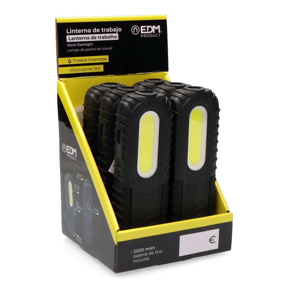 LINTERNA DE TRABAJO LEDTRUE WORK F2 RECARGABLE TRUE WORK F2 CON USB, CON GANCHO, CLIP, IMÁN Y SOPORTE. COB 5 W 300 lm / 3 W 90 lm - Imagen 9