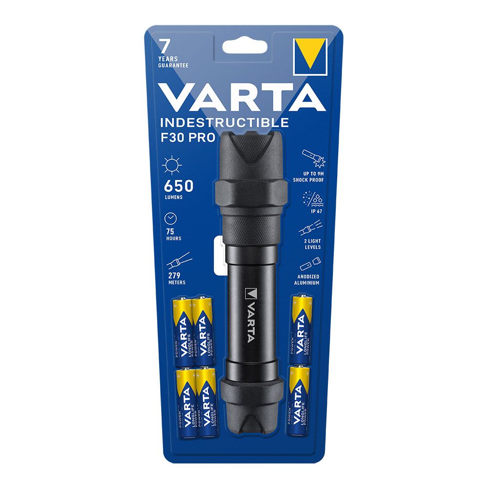 LINTERNA INDESTRUCTIBLE F30 PRO VARTA