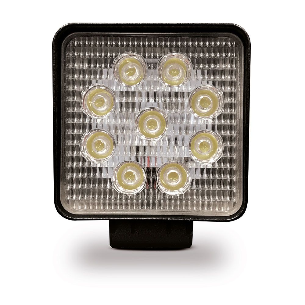 FARO DE TRABAJO CUADRADO 9 LEDS, 2150 Im, 27W, 10 - 80V