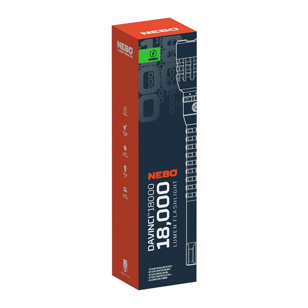 LINTERNA DAVINCI 18000. RECARGABLE. BATERIA 26650 8 V - Imagen 2