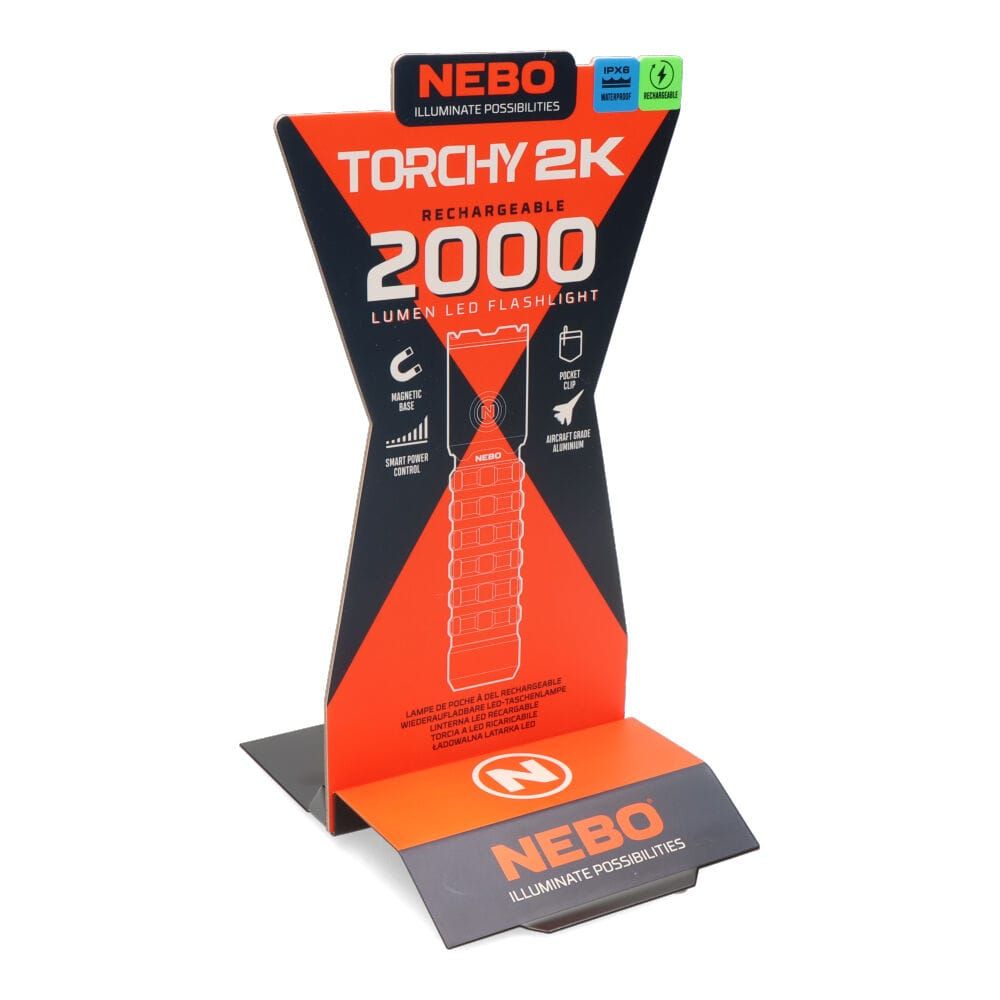 LINTERNA TORCHY 2K. COMPACTA RECARGABLE, POR LA COMPRA DE 6 UNIDADES UN EXPOSITOR DE REGALO - Imagen 5