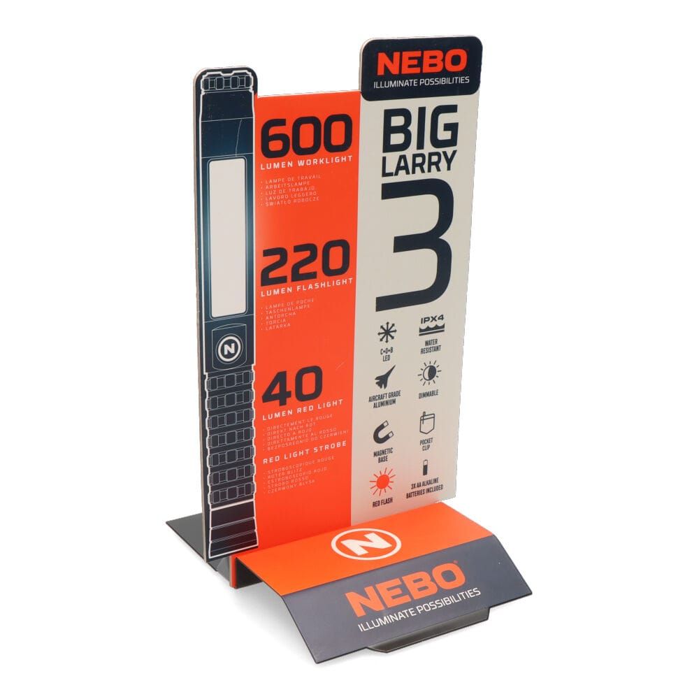 LINTERNA BIG LARRY 3. LÁMPARA+COB, POR LA COMPRA DE 12 UNIDADES UN EXPOSITOR DE REGALO - Imagen 4