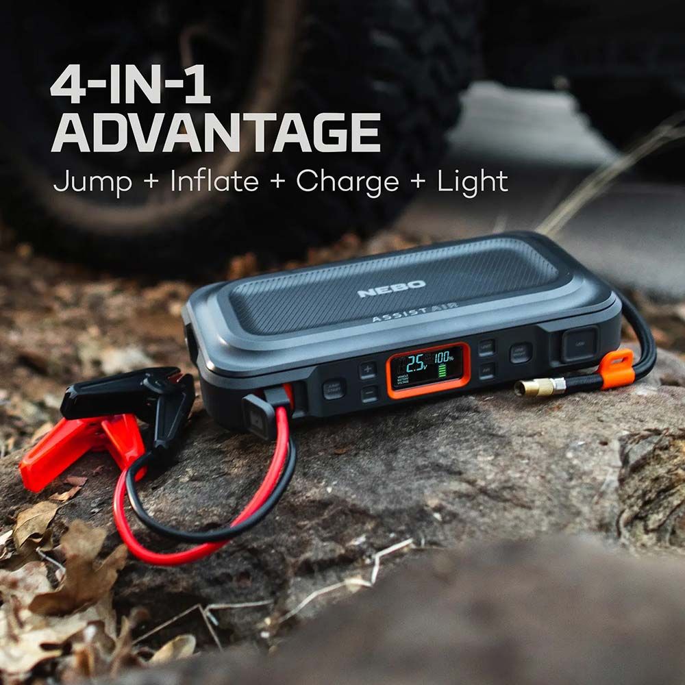 ARRANCADOR + COMPRESOR DE AIRE ASSIST AIR JUMP STARTER. NEBO - Imagen 5