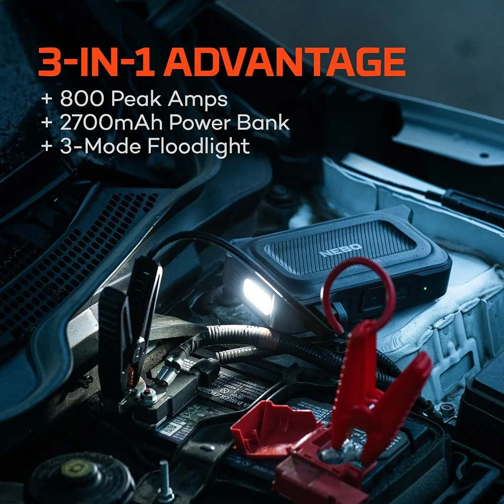 ARRANCADOR 800AMPS+POWERBANK 8100 mAh ASSIST 800 JUMP STARTER. NEBO - Imagen 3