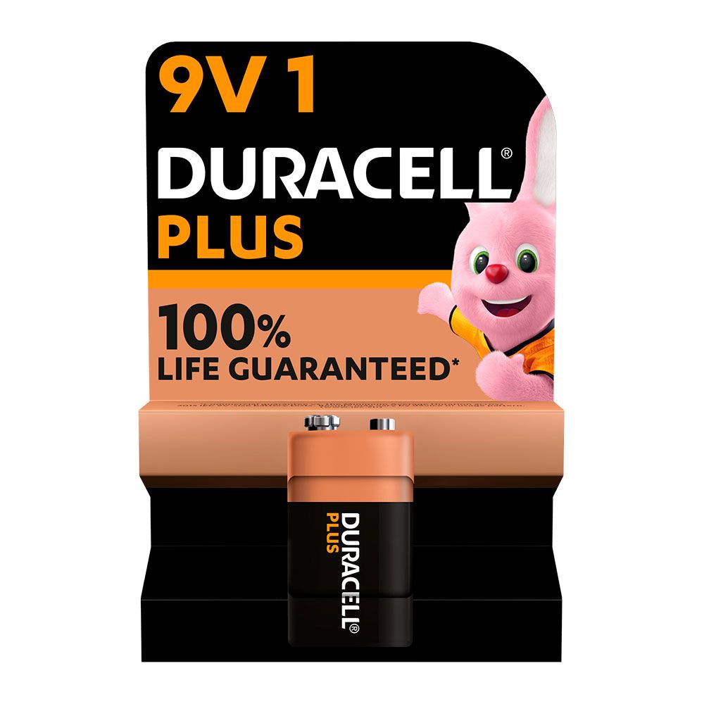PILA ALKALINA PLUS POWER 6LR61- 9 V (BLISTER 1 unid.) 26,5 x 17,5 x 48,5 mm