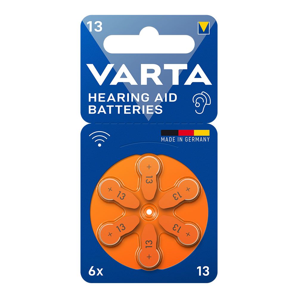 PILA PARA AUDÍFONOS VARTA HEARING AID BATTERIES 13 (BLISTER 6 UNID.)
