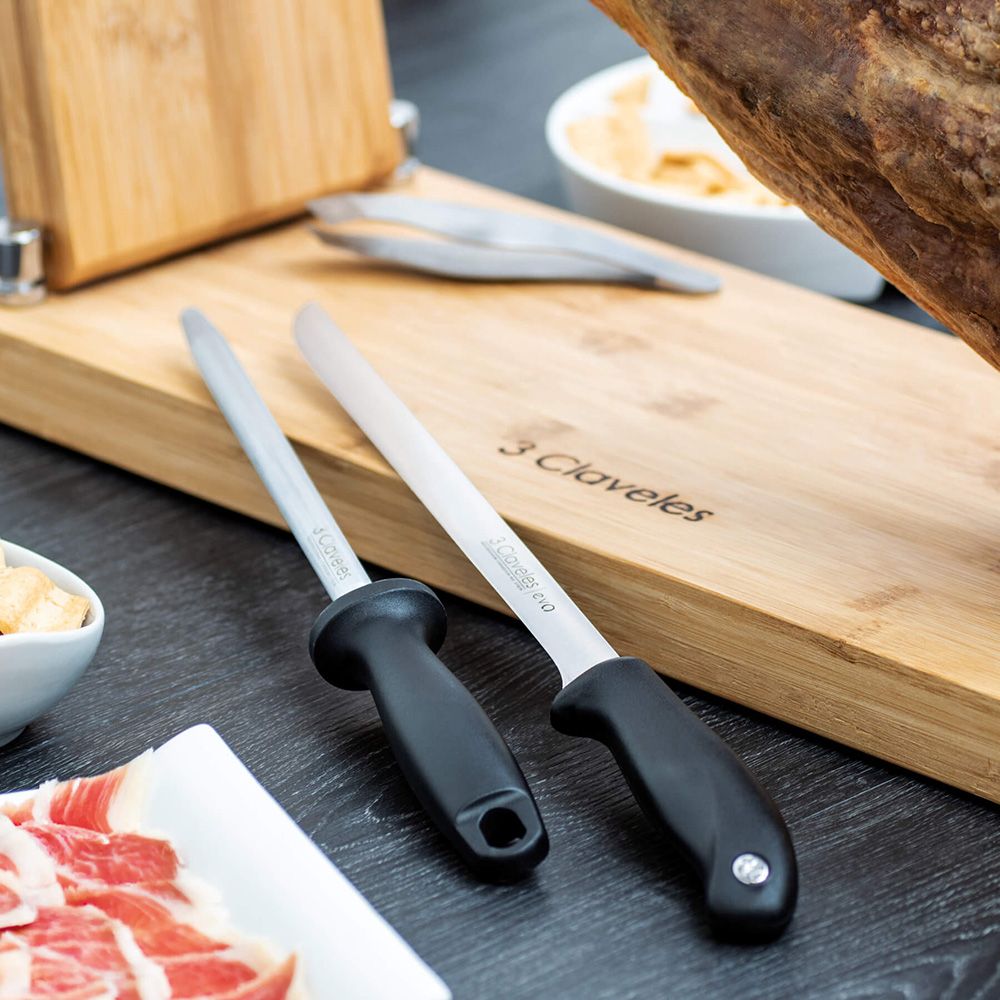 CUCHILLO JAMONERO EVO 25 cm + CHAIRA - Imagen 2