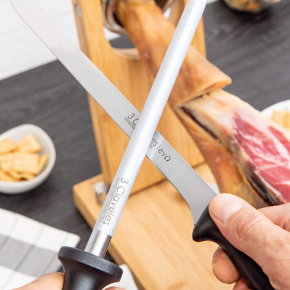 CUCHILLO JAMONERO EVO 25 cm + CHAIRA - Imagen 4