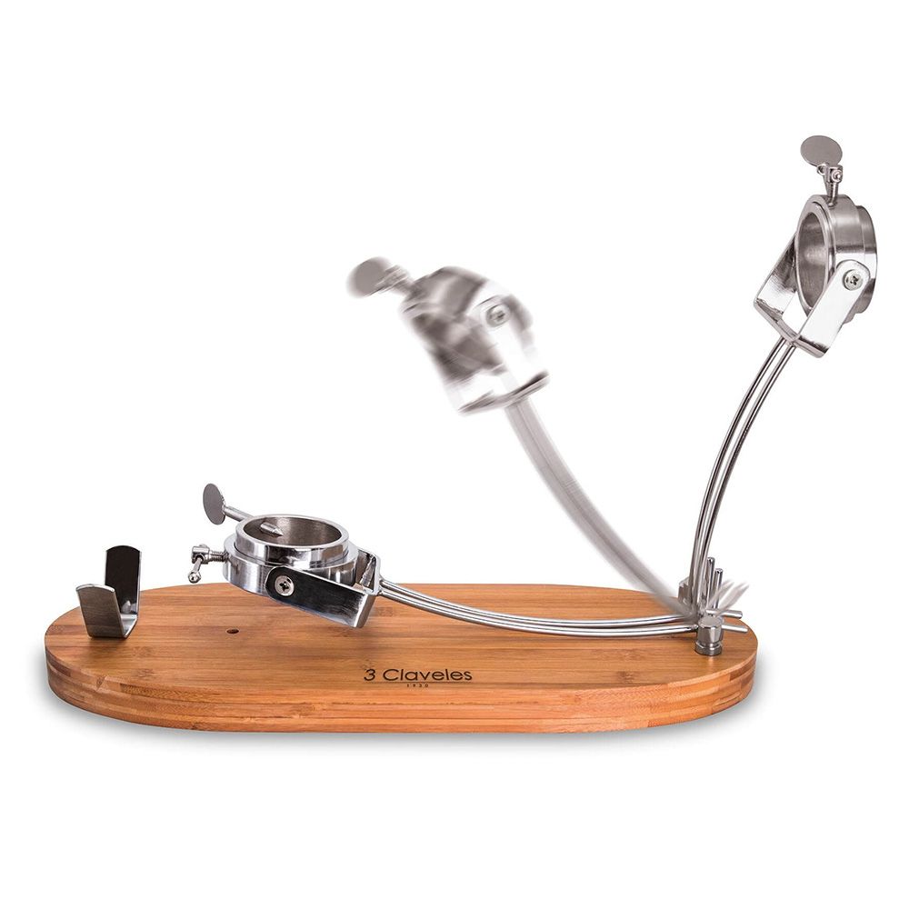 JAMONERO PLEGABLE CABEZAL GIRATORIO BASE MADERA 47 x 18,5 x 37 cm - Imagen 2