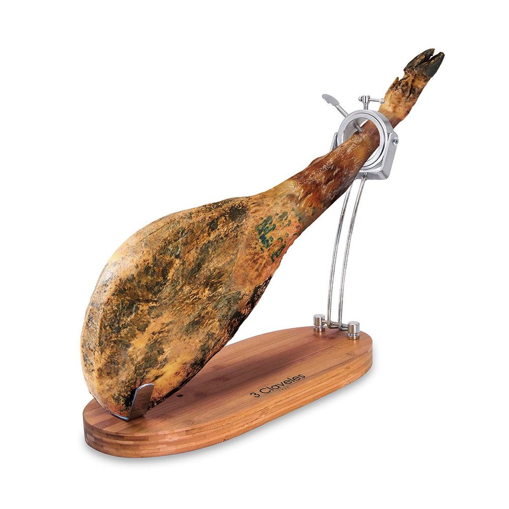 JAMONERO PLEGABLE CABEZAL GIRATORIO BASE MADERA 47 x 18,5 x 37 cm - Imagen 4