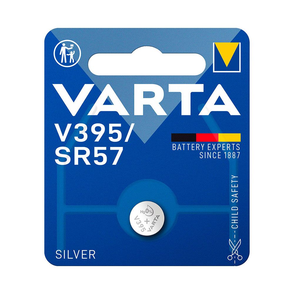 MICRO PILA DE BOTÓN SILVER SR57 - V395 1,55 V Ø9,5 x 2,73 mm BLISTER