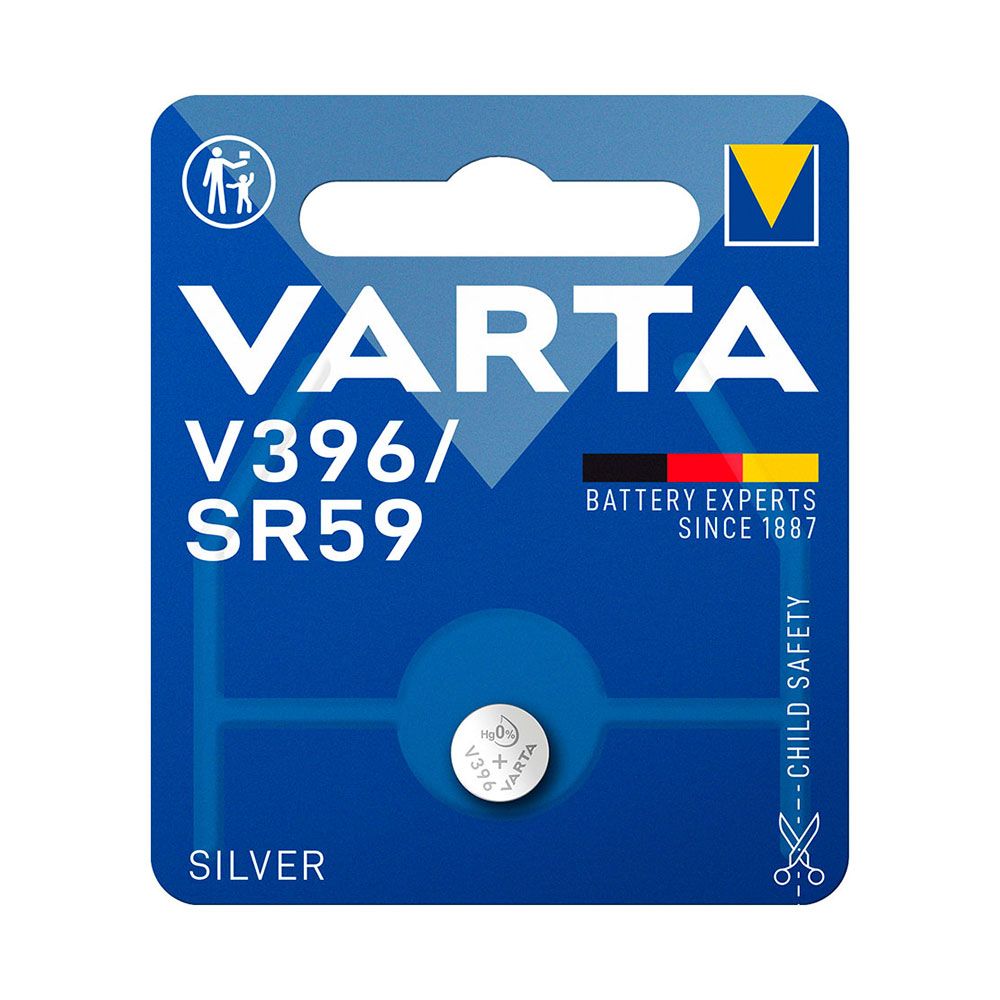 MICRO PILA DE BOTÓN SILVER SR59 - V396 1,55 V Ø7,9 x 2,60 mm WATCH BLISTER