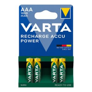 PILA VARTA RECARGABLE ACCU POWER AAA - HR03 1000 mA (BLISTER 4 uds) Ø10,5x44,5mm