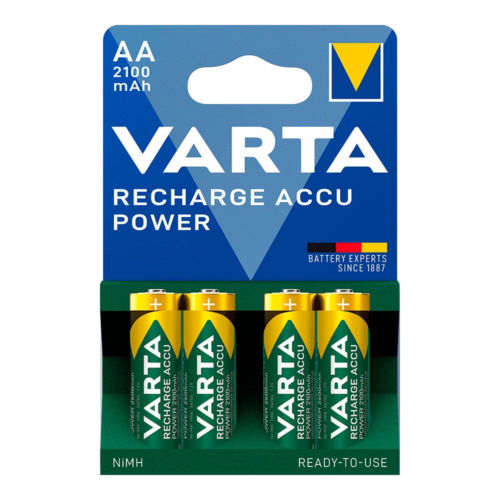 PILA RECARGABLE ACCU POWER AA - HR6 2100 mA (BLISTER 4 uds) Ø14,5 x 50,5 mm