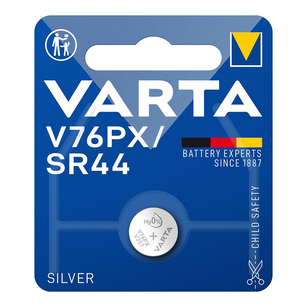 MICRO PILA DE BOTÓN SILVER SR44 - V76PX 1,55 V Ø11,6 x 5,4 mm BLISTER