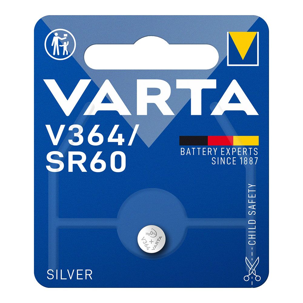 MICRO PILA DE BOTÓN SILVER SR60 - V364 1,55 V Ø6,8 x 2,15 mm BLISTER