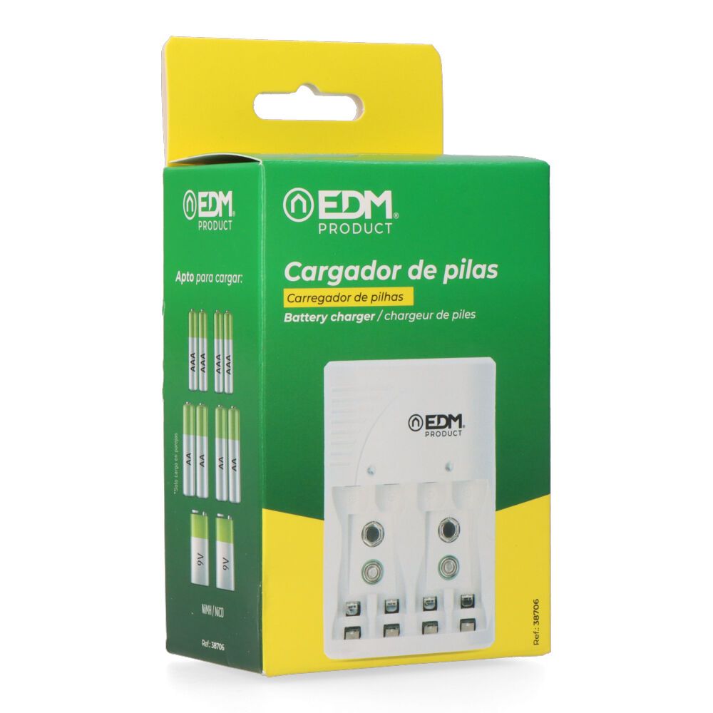 CARGADOR DE PILAS PARA: 4 PILAS AA - AAA - 9V 220-240V 50Hz (SIN PILAS) - Imagen 4