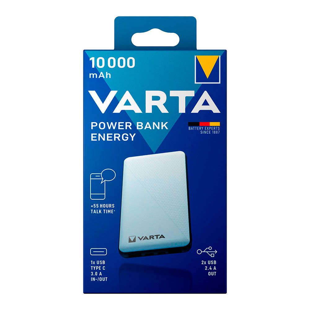 POWER BANK ENERGY 10.000 mAh 100/240 V 73 x 15 x 138 mm