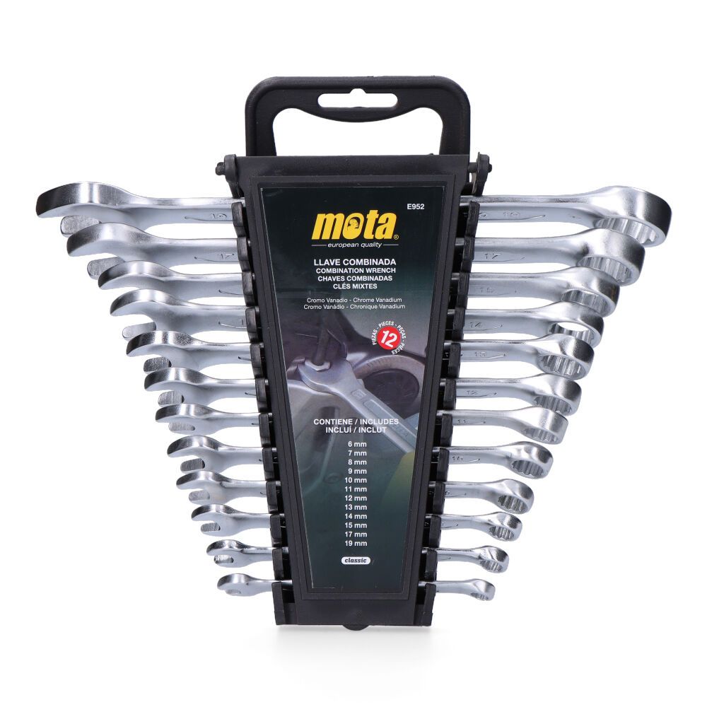 LLAVE COMBINADA DE 6 A 19 mm, JUEGO 12 PIEZAS