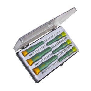 DESTORNILLADORES DE PRECISIÓN, 6 PIEZAS, 3 PH + 3 PLANOS