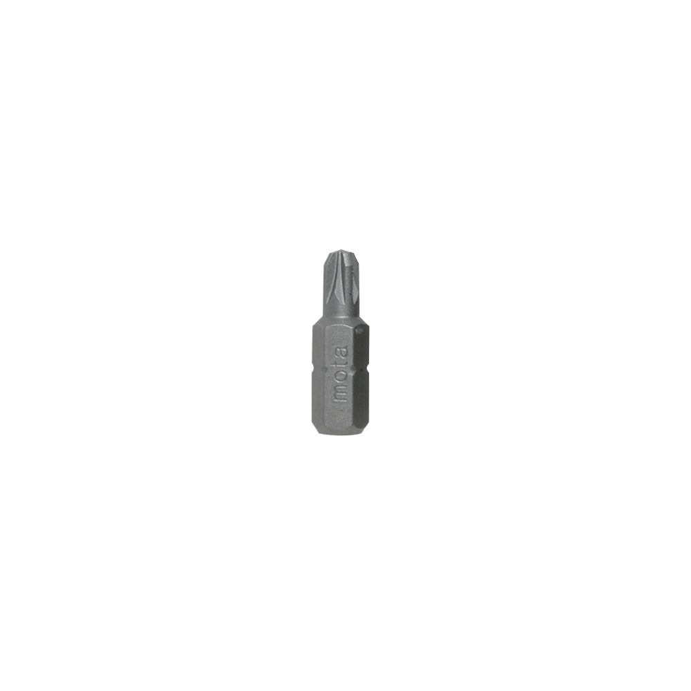 PUNTAS POZIDRIVE PZ2 x 25 mm ¼ pulg ACERO, 10 uds