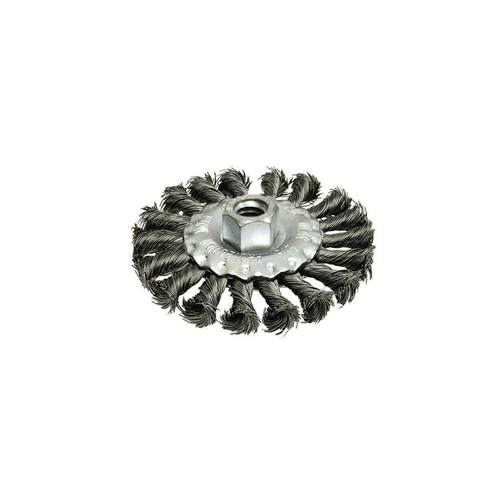 CEPILLO PLANO DE ALAMBRE RETORCIDO CON ROSCA Ø14 mm Ø115 mm
