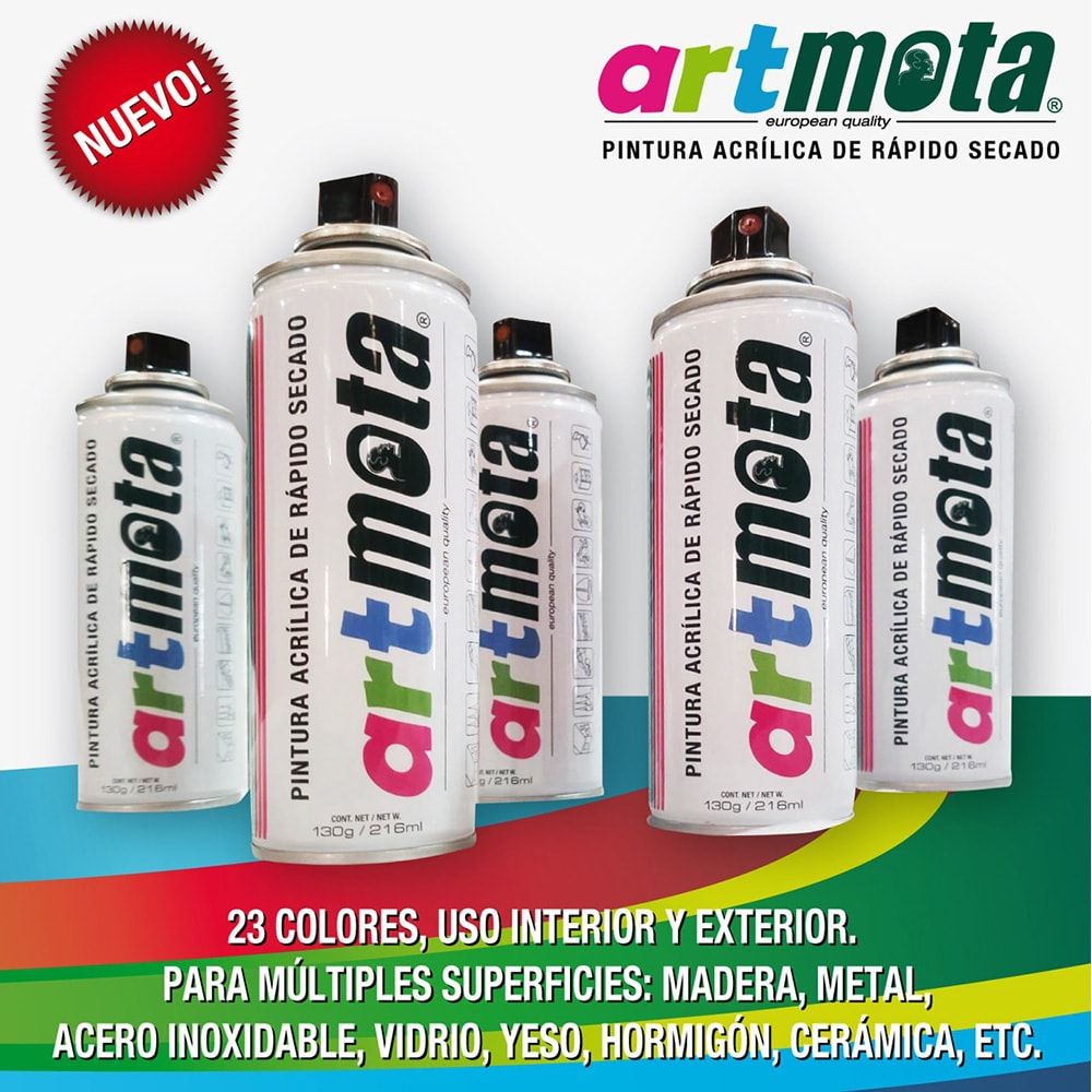 PINTURA ACRÍLICA SPRAY RAL9003 BLANCO MATE 216 ml - Imagen 2