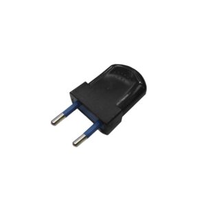 PACK 2 UNIDADES CLAVIJA EUROPEA NEGRA BIPOLAR 10A 4mm 250V