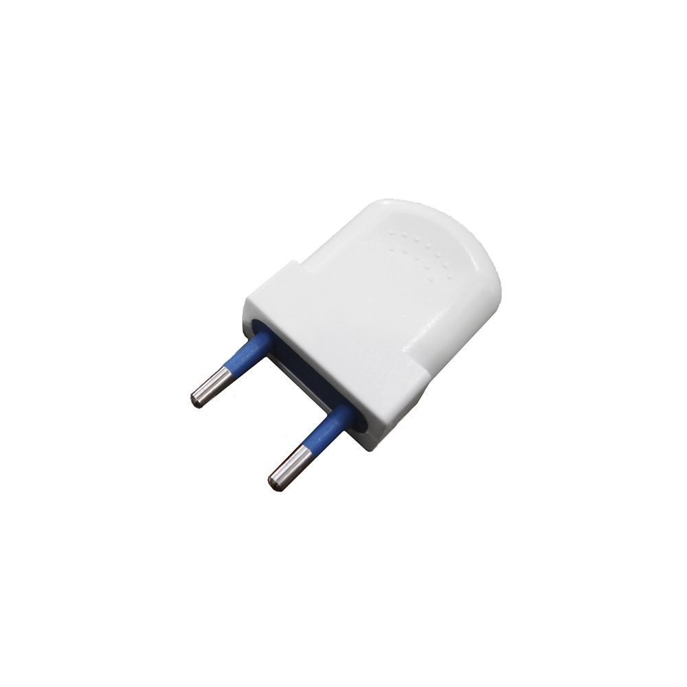 PACK 2 UNIDADES CLAVIJA EUROPEA BLANCA BIPOLAR 10A 4mm 250V