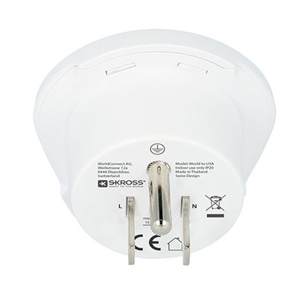 ADAPTADOR MUNDIAL A ESTADOS UNIDOS SKROSS 1500221-E - Imagen 3