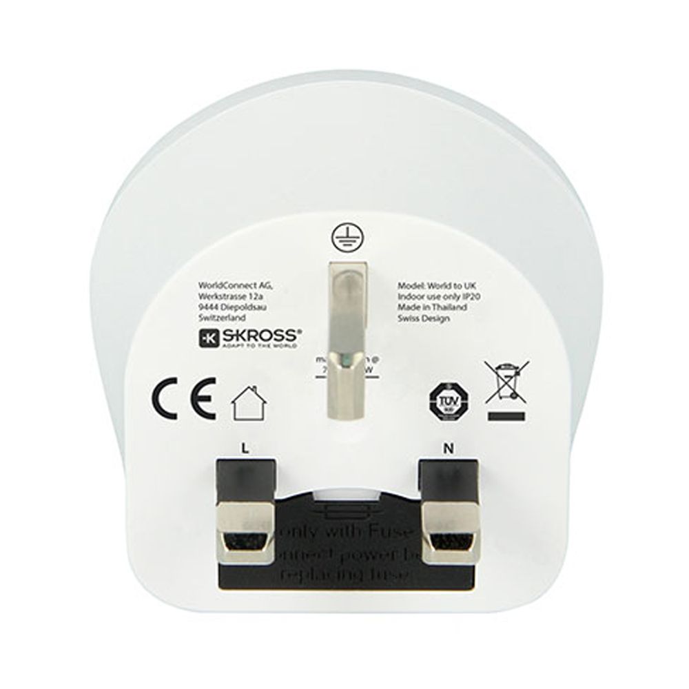 ADAPTADOR MUNDIAL A REINO UNIDO SKROSS 1500225-E - Imagen 3