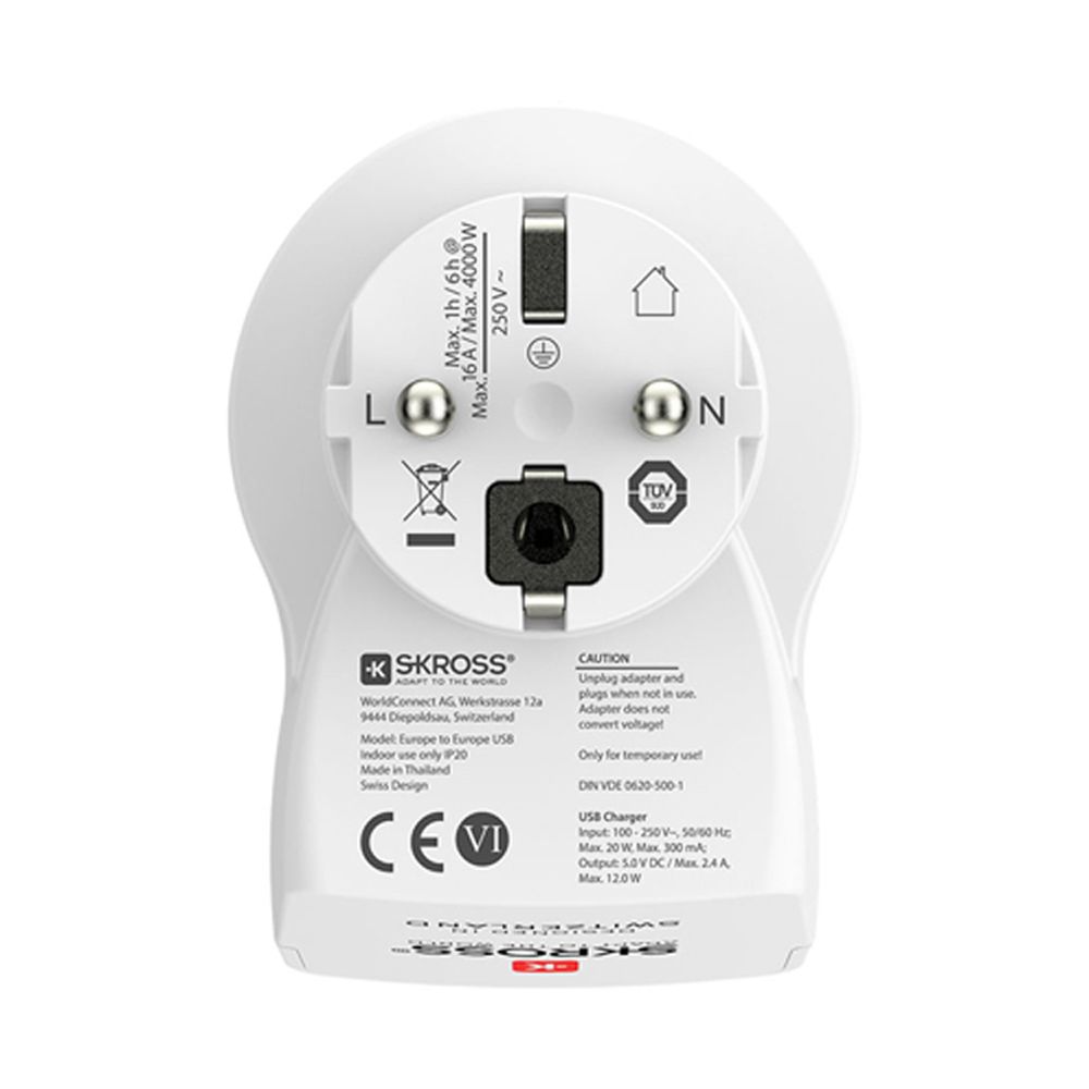 ADAPTADOR EUROPEO USB SKROSS 1500282 - Imagen 3