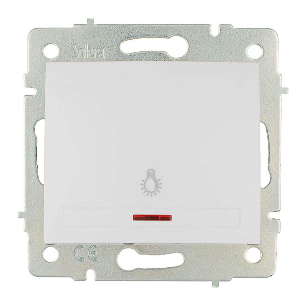 PULSADOR LUZ LUMINOSO 10A 250V SERIE EUROPA SOLERA ERP04ILQC