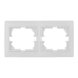MARCO PARA 2 ELEMENTOS HORIZONTAL BLANCO 154x81x10mm SERIE EUROPA SOLERA ERP72U