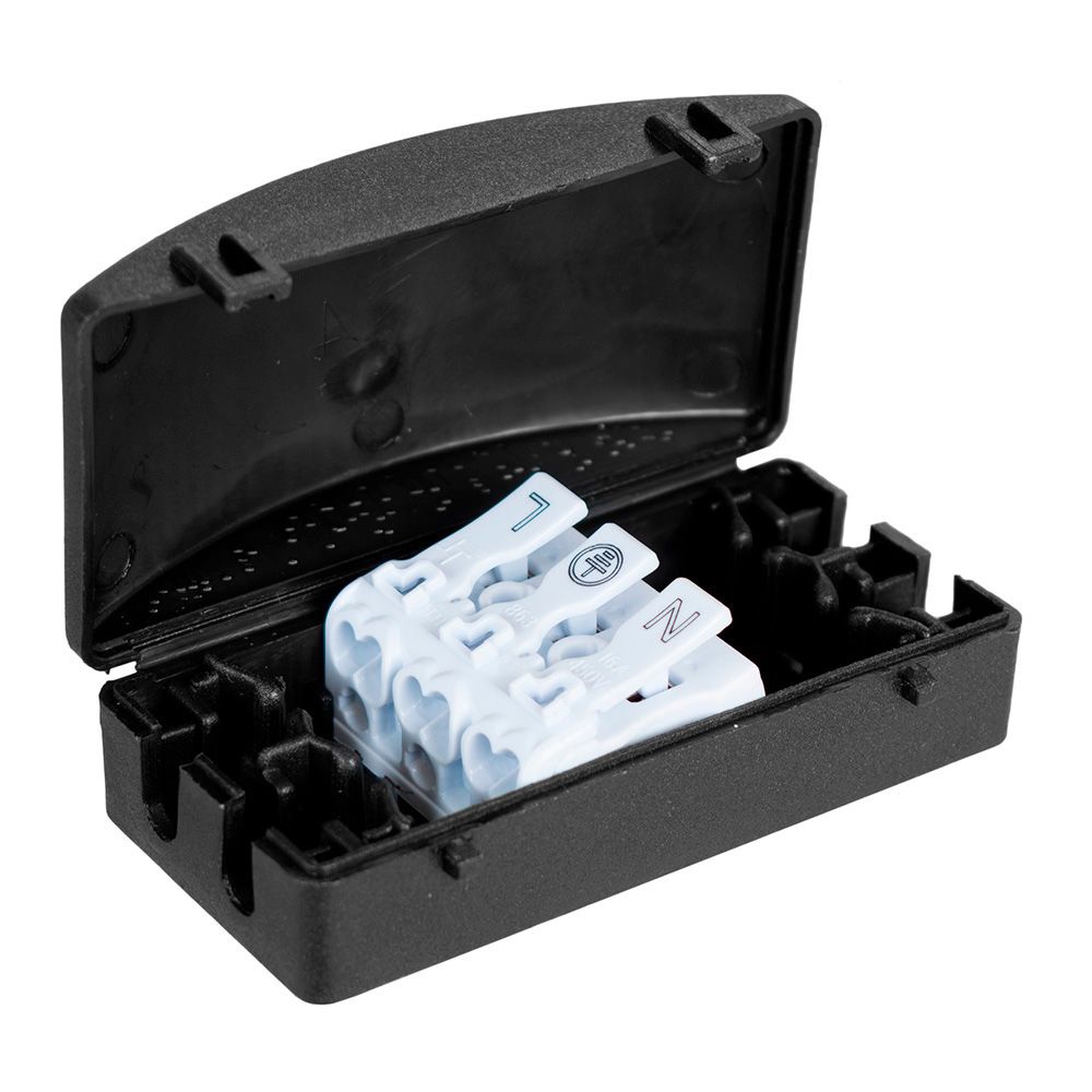 CAJA DE CONEXION PARA ILUMINACION IP20 BLACK SERIES SOLERA (RETRACTILADO) BK-L3P