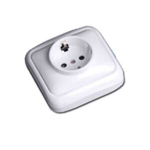 BASE 2P+T TIPO F T/TL SUPERFICIE "SERIE SPA" (BOLSA BLISTER) BLANCO