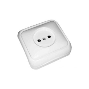 BASE SUPERFICIE 10/16A "SERIE SPA" (BOLSA BLISTER) BLANCO