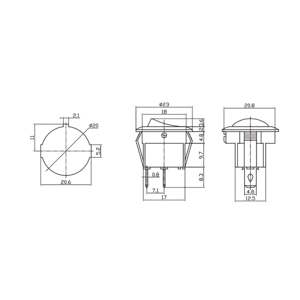 INTERRUPTOR DE BALANCIN 6,5A 250V - Imagen 2
