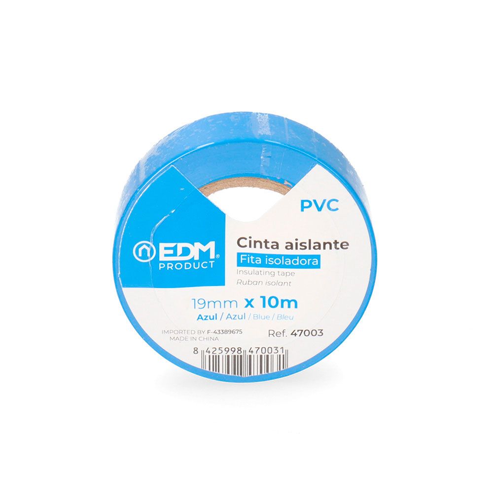 CINTA AISLANTE CALIDAD "SUPRA" AZUL 19 mm x 10 m - Imagen 2