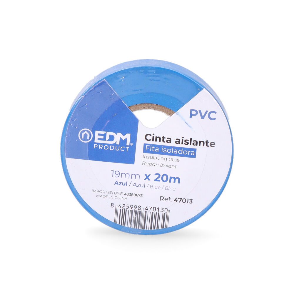CINTA AISLANTE CALIDAD "SUPRA" AZUL 19 mm x 20 m - Imagen 2